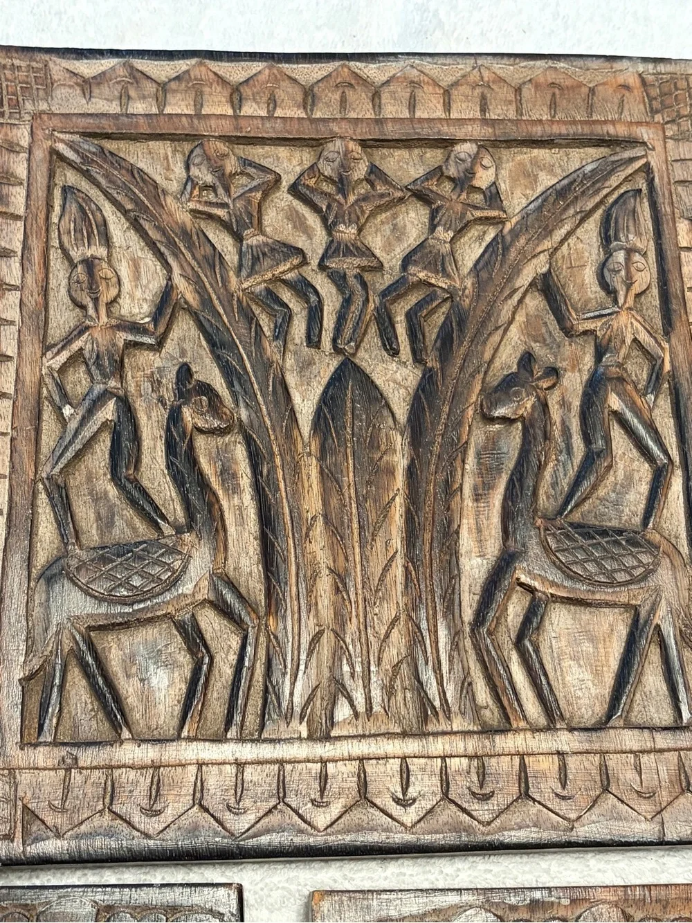 Custom Hand-Carved Tribal Wood Wall Plaques – Rustic Home Wall Decor Set
